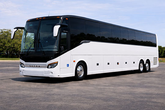 56-passenger charter bus available for charter in White Plains, NY